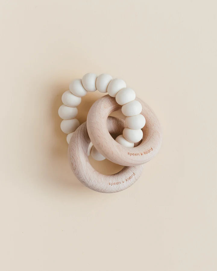 Speen en Koord - teething ring - beech wood - milk