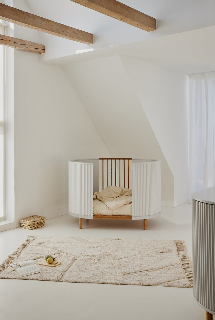 Kas Kopenhagen - KAI bed - cream/oak - 120 x 75 x 90 cm