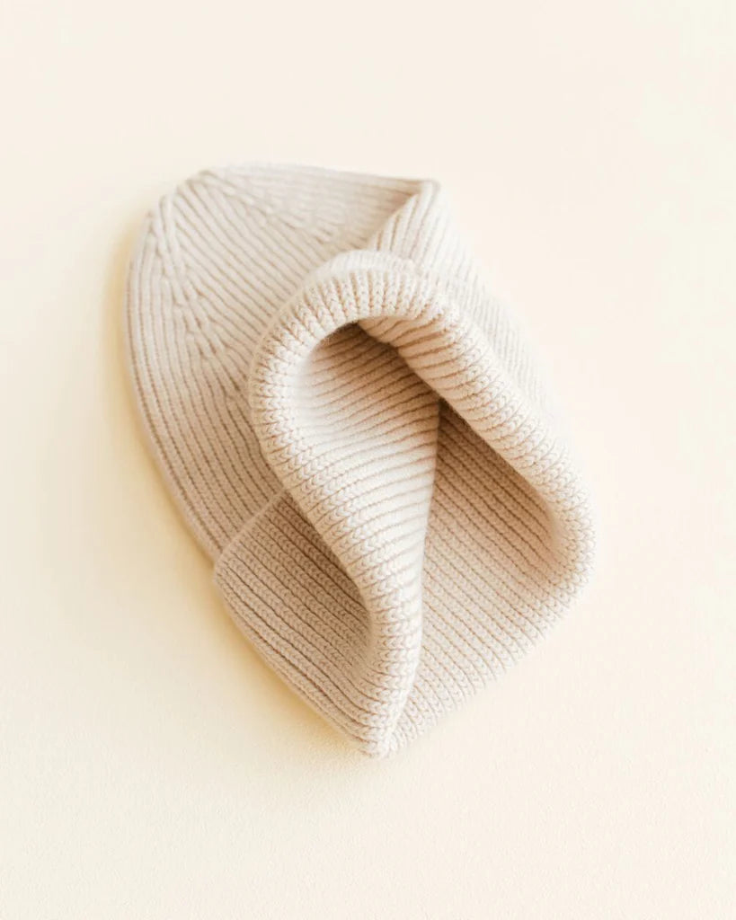 Hvid - Beanie Fronzie - Newborn - Merino wol - 0-6 m - Cream