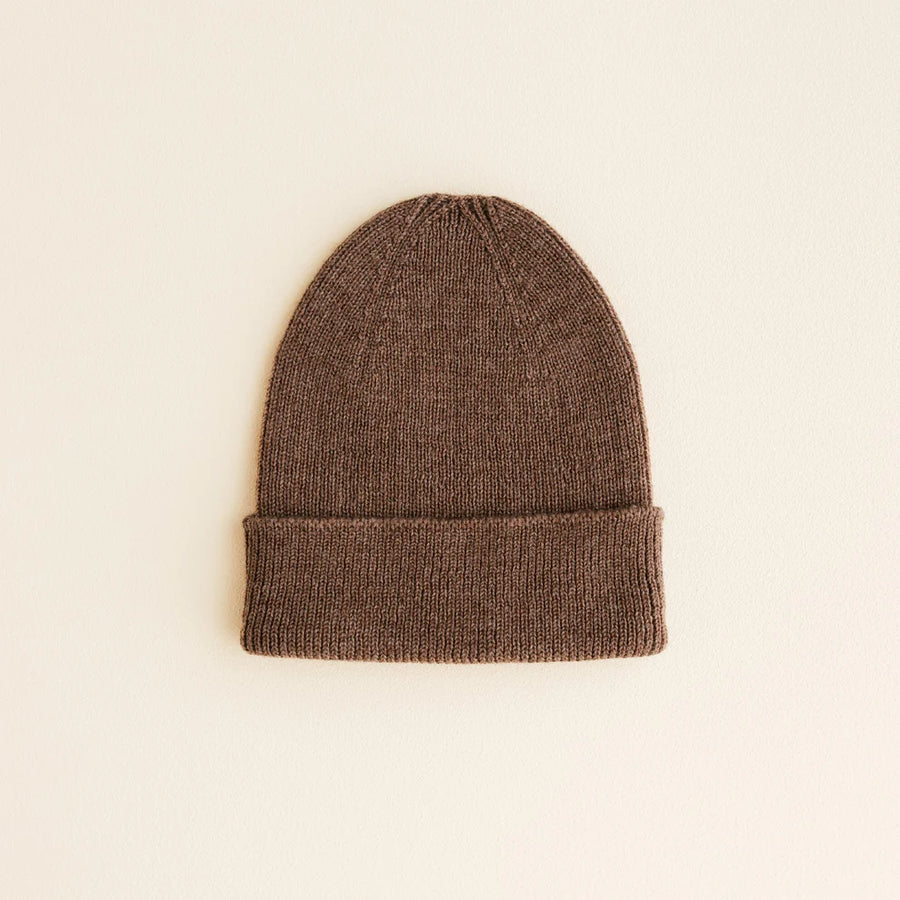 Hvid - Beanie Fronzie - Newborn - Merino wol - 0-6 m - Mocha