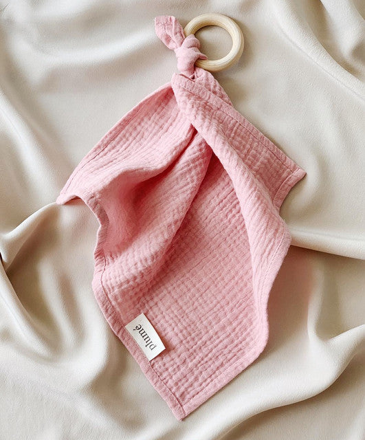 Plumé - hydrophilic cloth + teether - candy pink