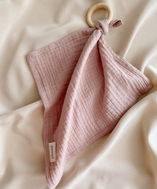 Plumé - hydrophilic cloth + teether - pink