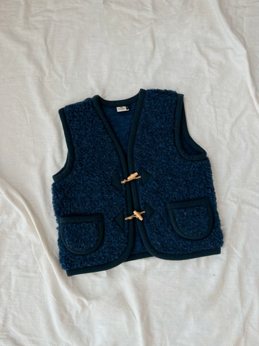 Alwero - wollen bodywarmer - blauw