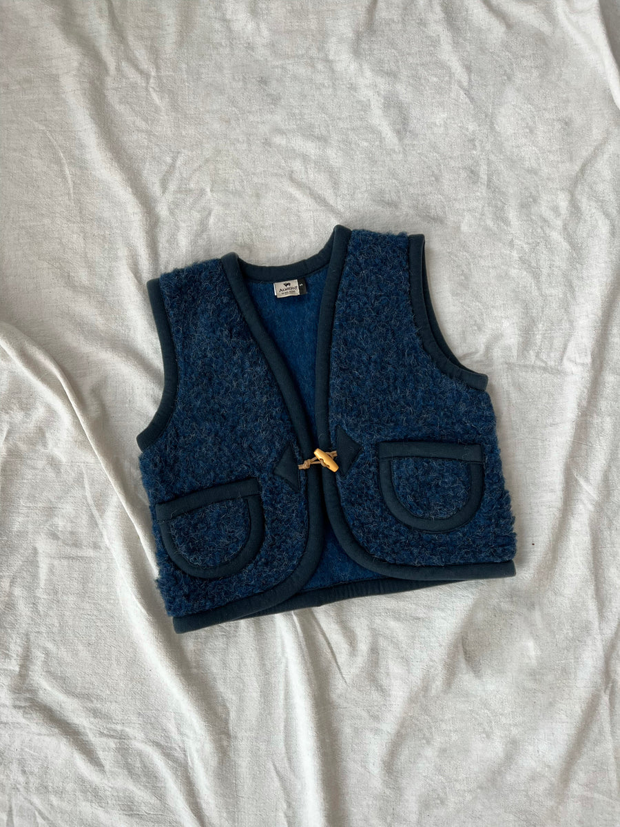 Alwero - wollen bodywarmer - blauw