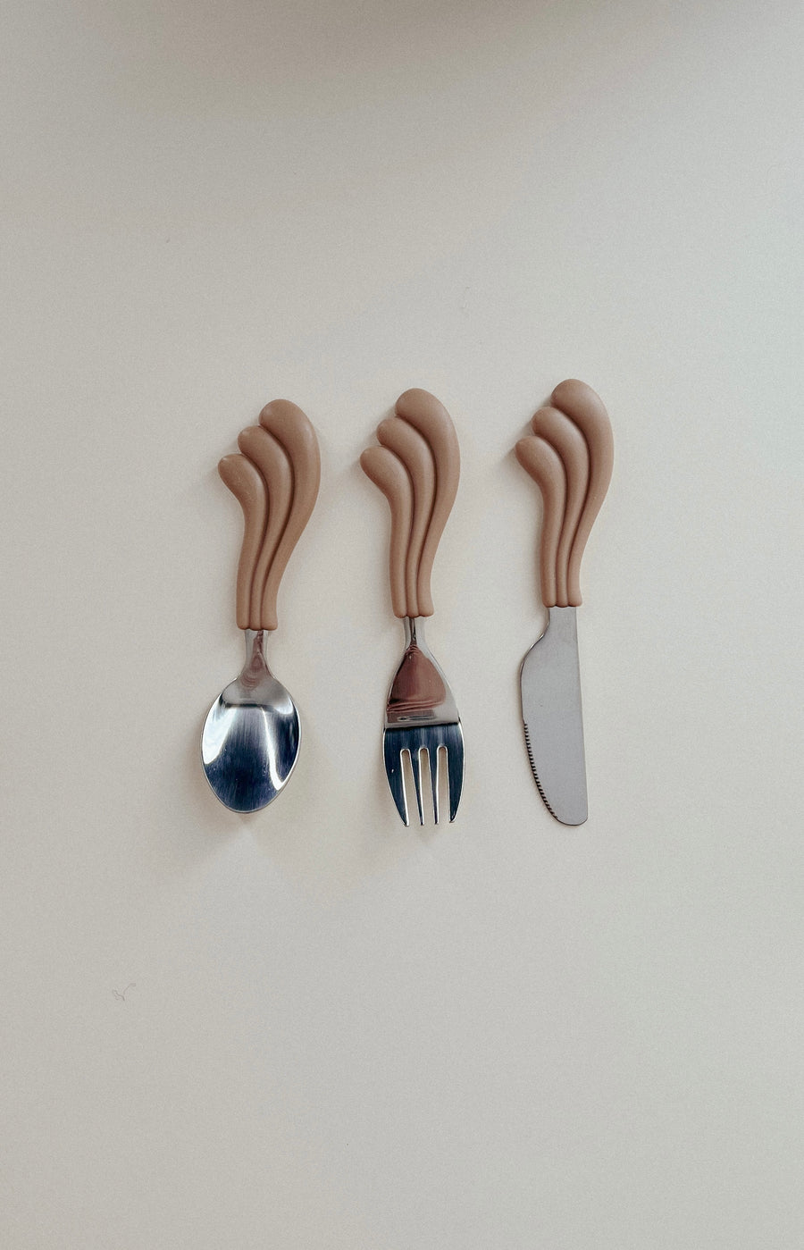 Konges sløjd - cutlery set - wave - 3 pack - almond