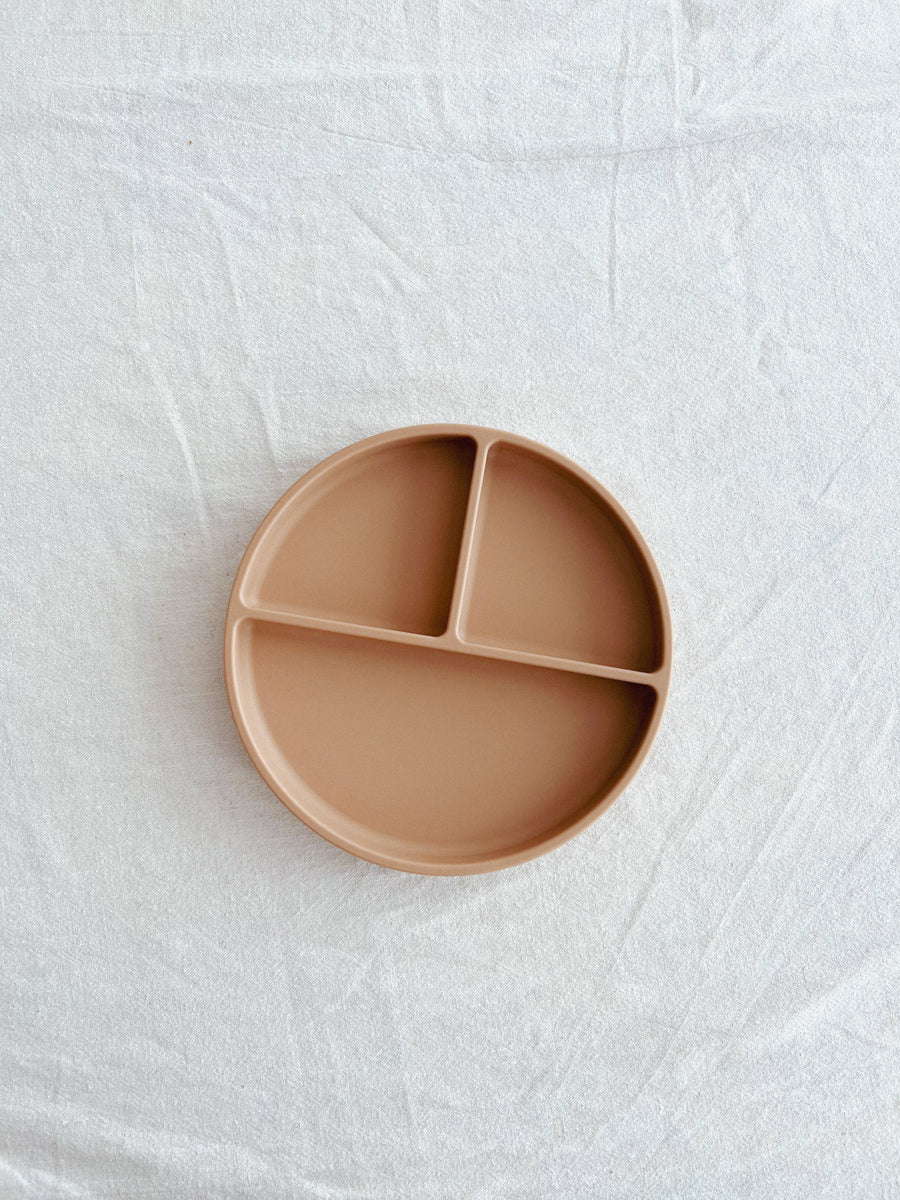 Mushie - siliconen bord met vakjes - natural