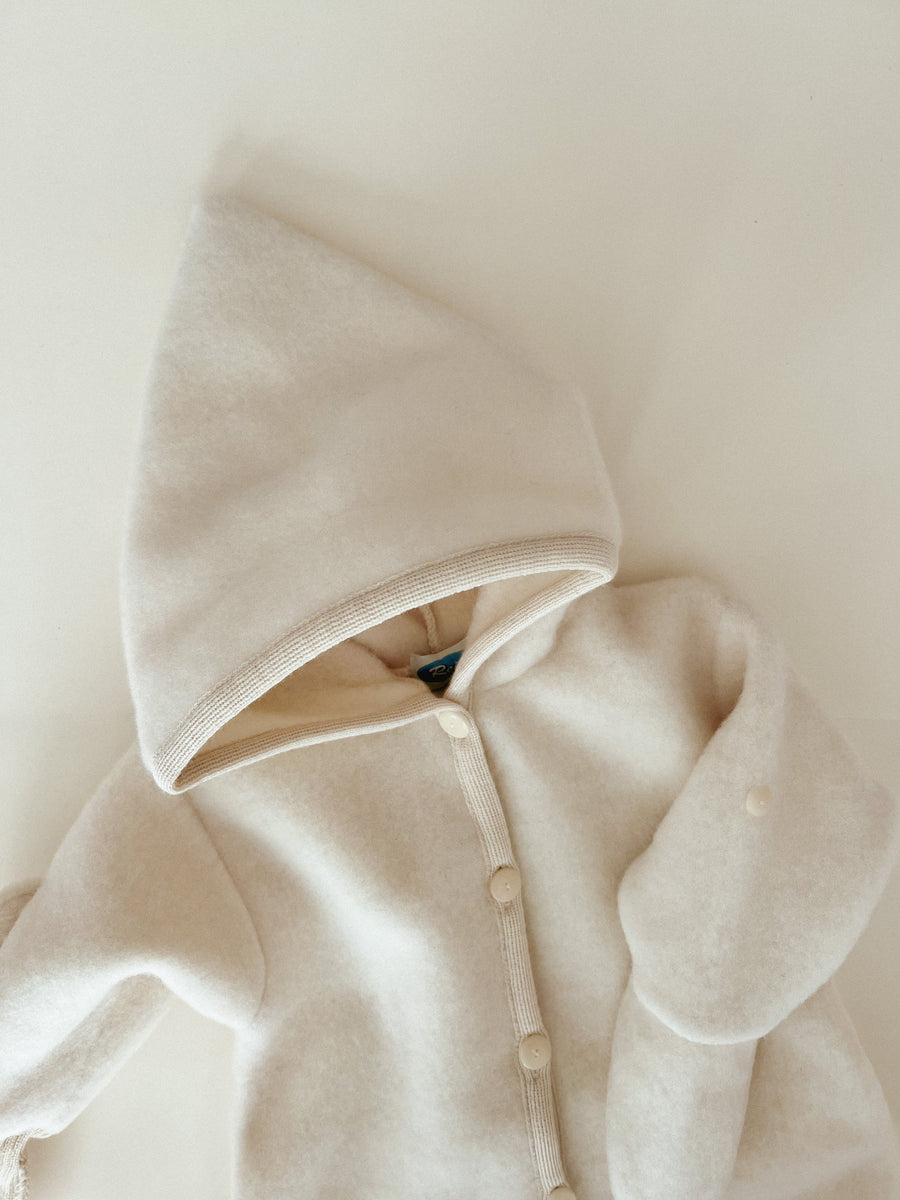 Reiff - wollen fleece overall - onsie - naturel