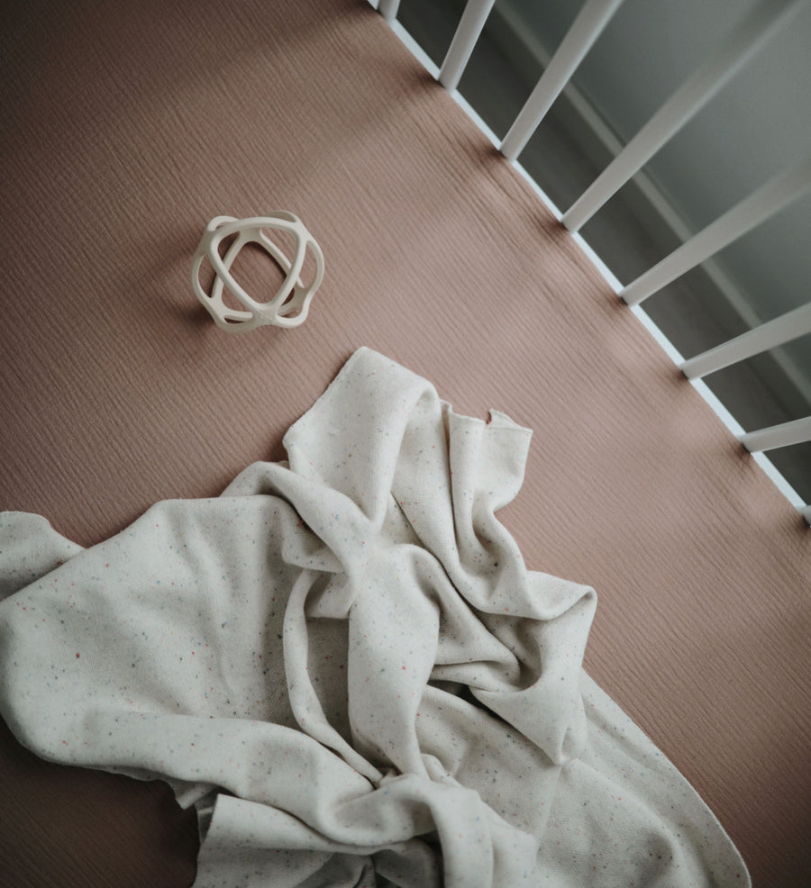 Mushie - crib sheet - hoeslaken - ledikant - natural/ beige