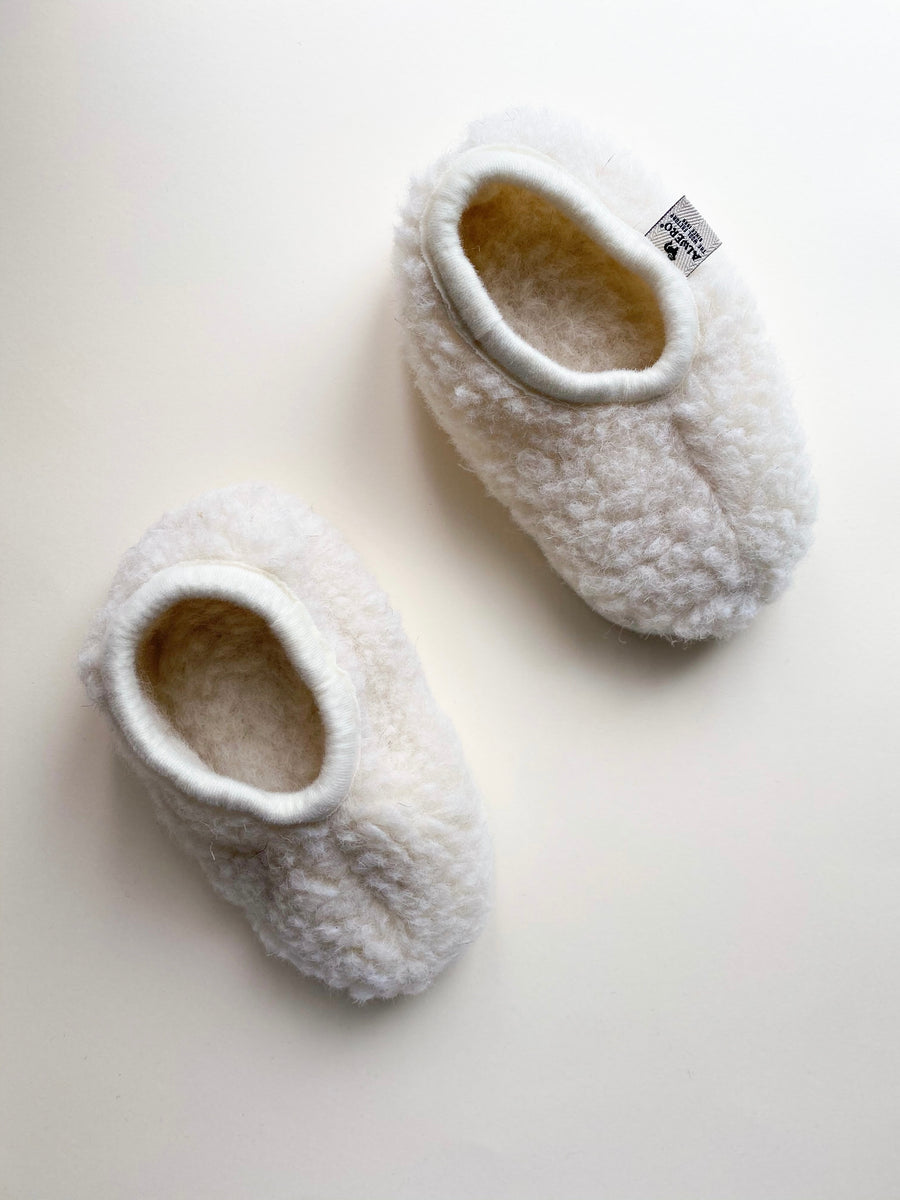 Alwero wool slippers ballerinas natural Ai and Mi
