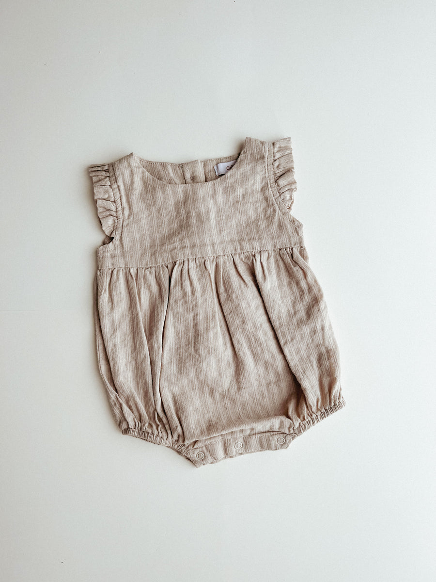 Odieé Organic - perla romper – linnen beige