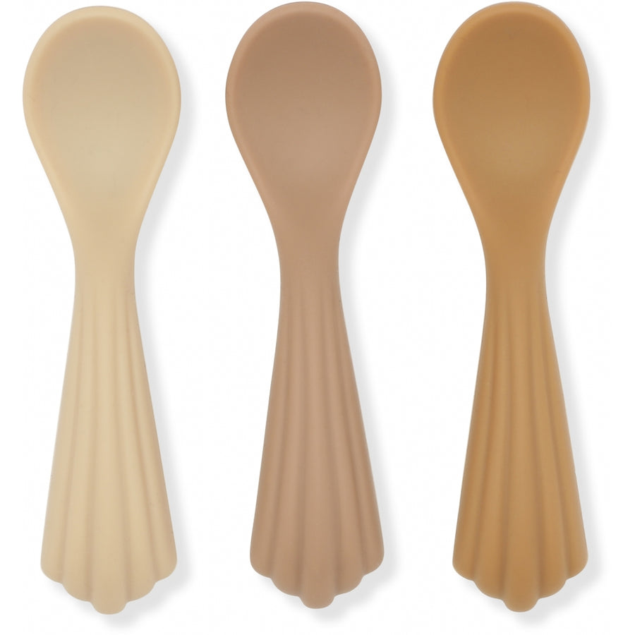Konges sløjd - silicone spoon - 3 pack - shell